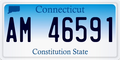 CT license plate AM46591