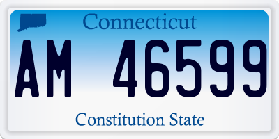 CT license plate AM46599