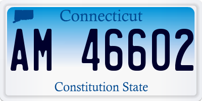 CT license plate AM46602
