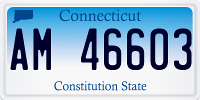 CT license plate AM46603