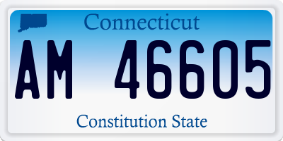 CT license plate AM46605