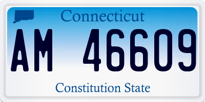 CT license plate AM46609
