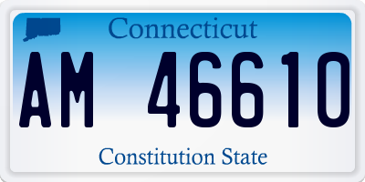 CT license plate AM46610
