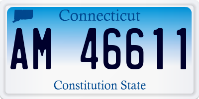 CT license plate AM46611