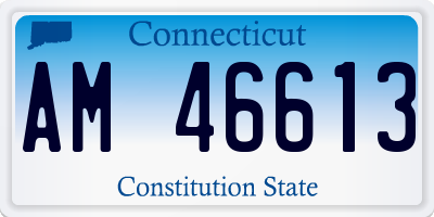 CT license plate AM46613
