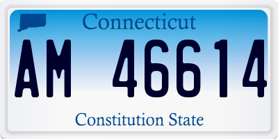 CT license plate AM46614