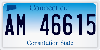 CT license plate AM46615