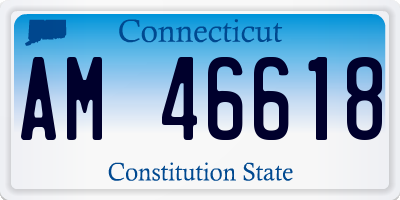 CT license plate AM46618