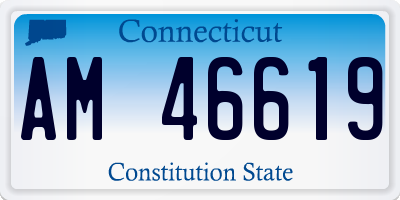 CT license plate AM46619