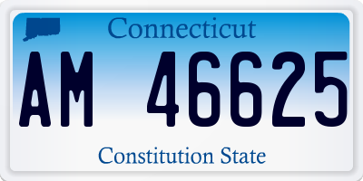 CT license plate AM46625