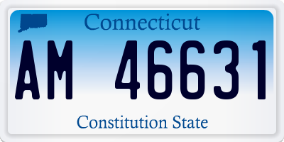 CT license plate AM46631