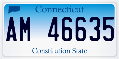 CT license plate AM46635