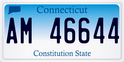 CT license plate AM46644