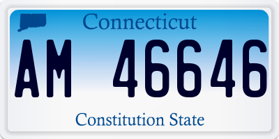 CT license plate AM46646