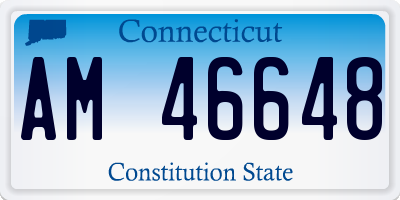 CT license plate AM46648