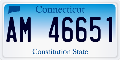 CT license plate AM46651