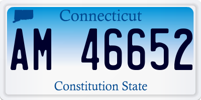 CT license plate AM46652