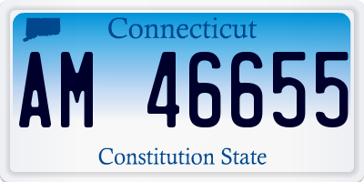 CT license plate AM46655