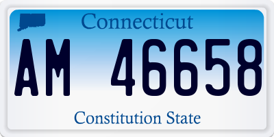 CT license plate AM46658