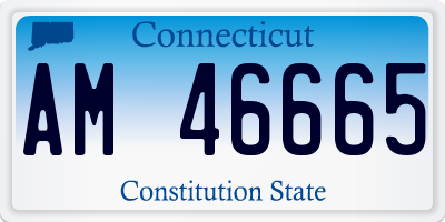 CT license plate AM46665