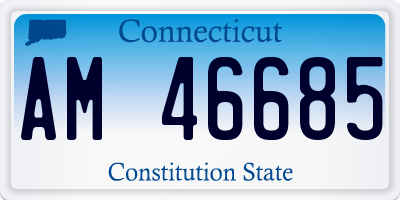 CT license plate AM46685