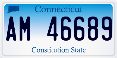 CT license plate AM46689