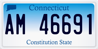 CT license plate AM46691