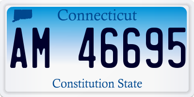 CT license plate AM46695