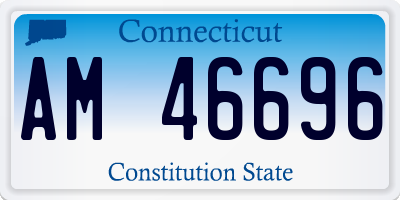 CT license plate AM46696