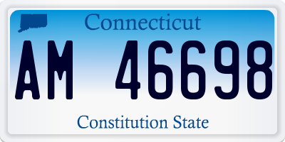 CT license plate AM46698