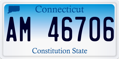 CT license plate AM46706