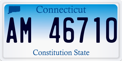 CT license plate AM46710