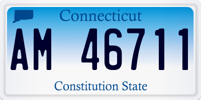 CT license plate AM46711