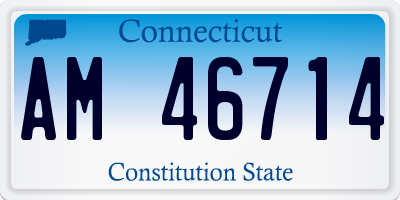 CT license plate AM46714