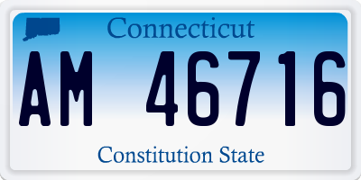 CT license plate AM46716