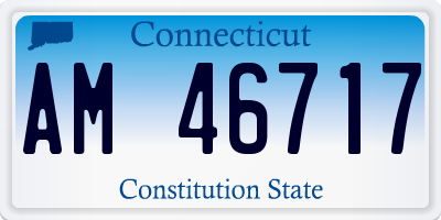 CT license plate AM46717