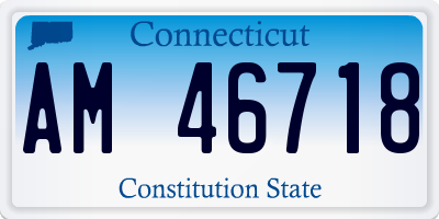CT license plate AM46718