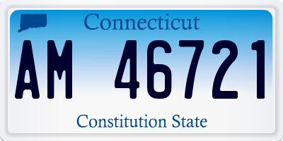 CT license plate AM46721