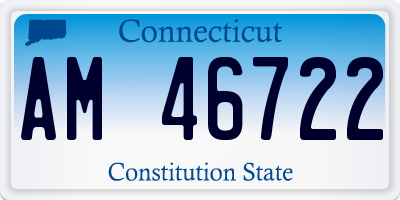 CT license plate AM46722