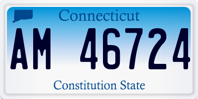 CT license plate AM46724