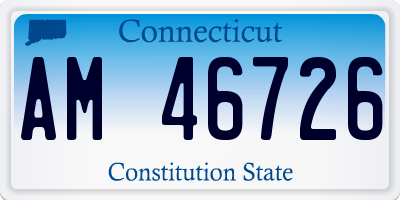 CT license plate AM46726