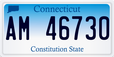CT license plate AM46730