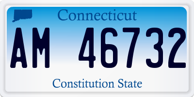 CT license plate AM46732