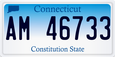 CT license plate AM46733