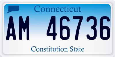 CT license plate AM46736