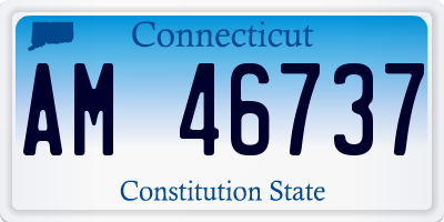 CT license plate AM46737