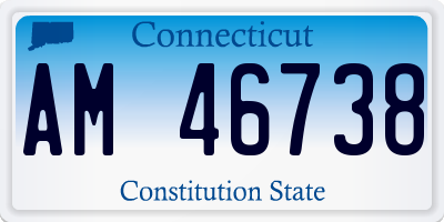 CT license plate AM46738