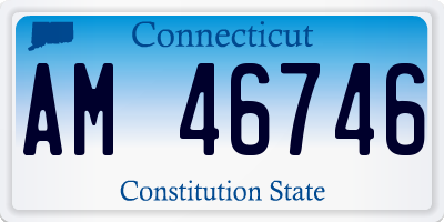 CT license plate AM46746