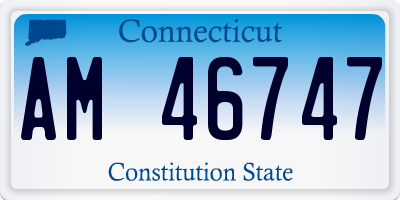 CT license plate AM46747
