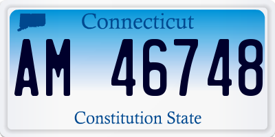 CT license plate AM46748